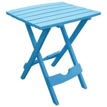 Adams Mfg Adams Manufacturing 119754 Quik Fold Portable Resin Side Table; Pool Blue 119754